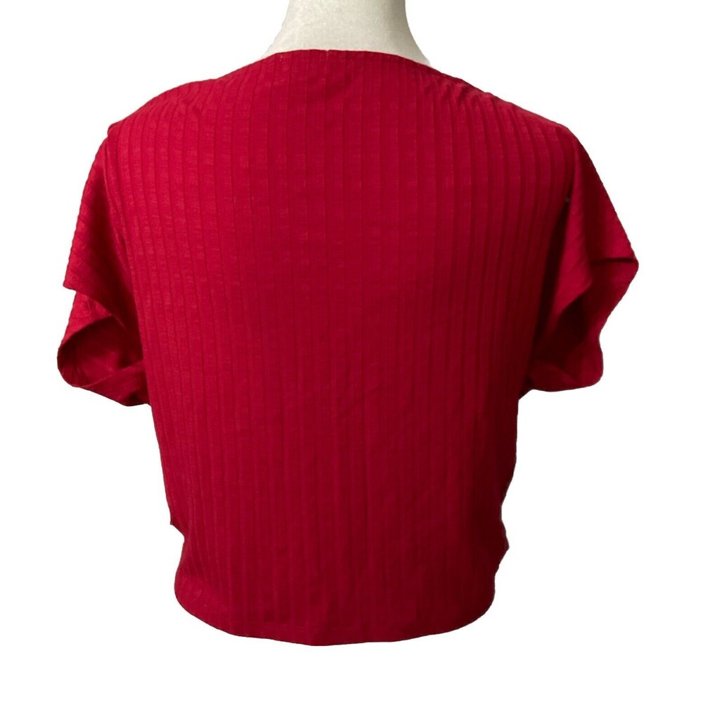 Madison & Berkeley Women's  Top Size XXL Ribbed Capped Sleeve Shirt. LTOP752 - Picture 4 of 5